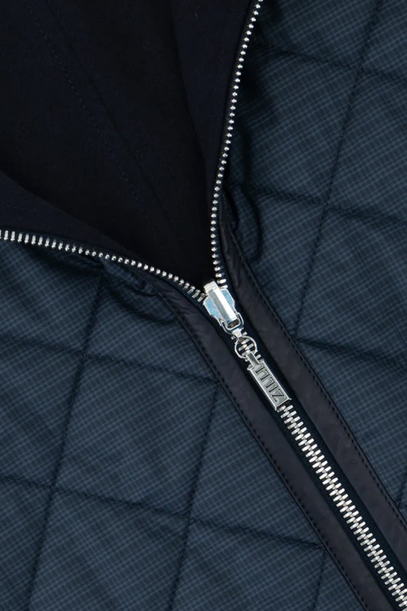 Puffer Jacket with Modular Zip Construction Navy Blue