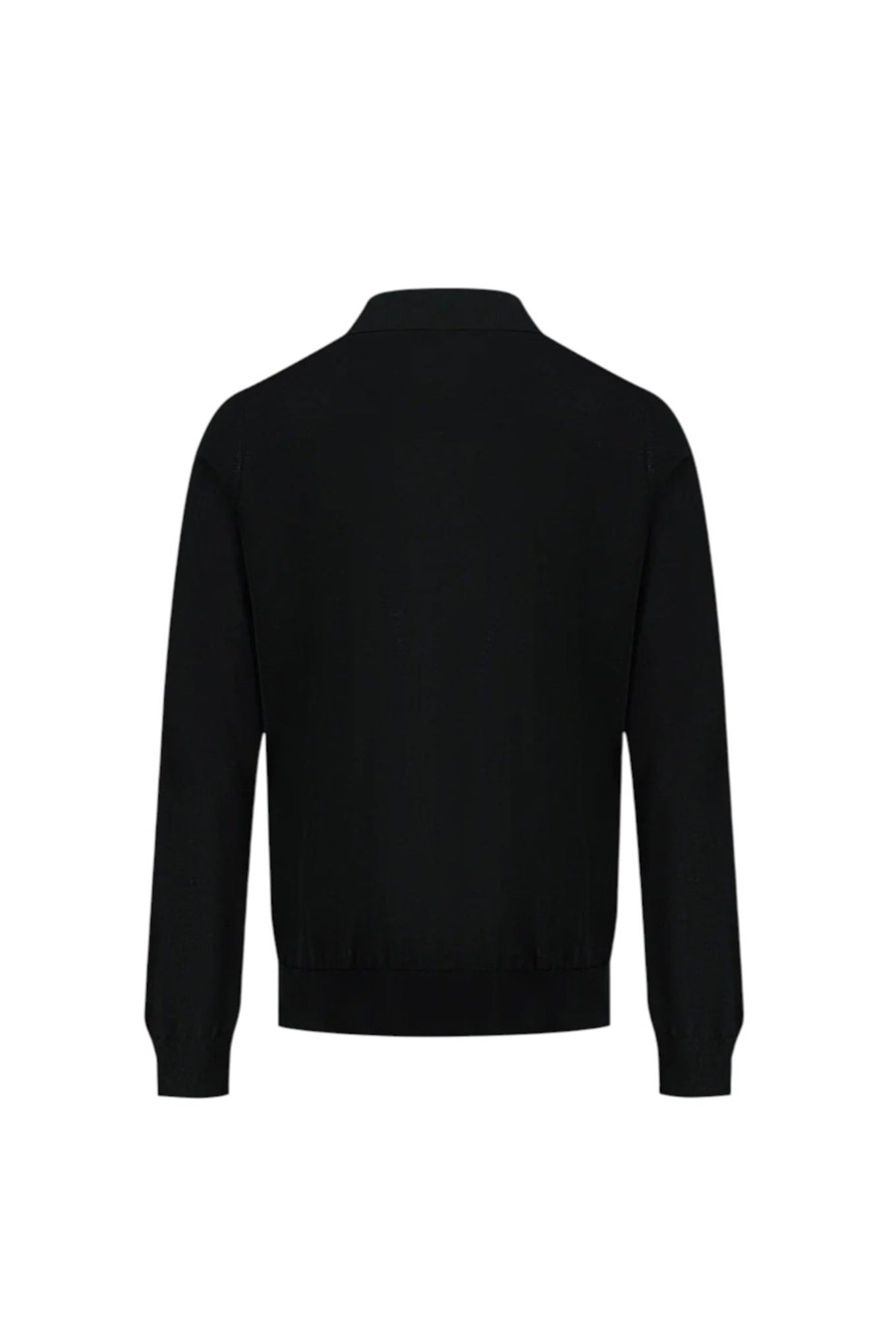 Black Vanished Argyle zipped polo shirt