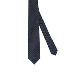 100% Silk Tie with Twill Weave and Micro Dot Pattern Charcoal