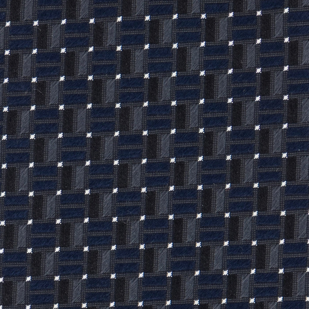 100% Silk Tie with Twill Weave and Micro Dot Pattern Charcoal
