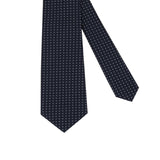 Silk Tie Micro Squares Dark Navy