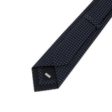 Silk Tie Micro Squares Dark Navy