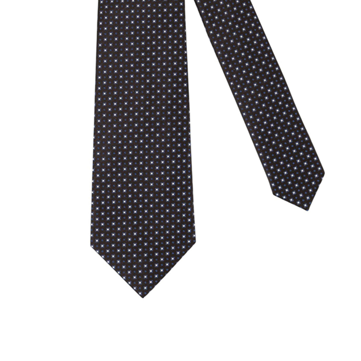 Wool Silk Tie Dark Brown