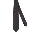 Wool Silk Tie Dark Brown