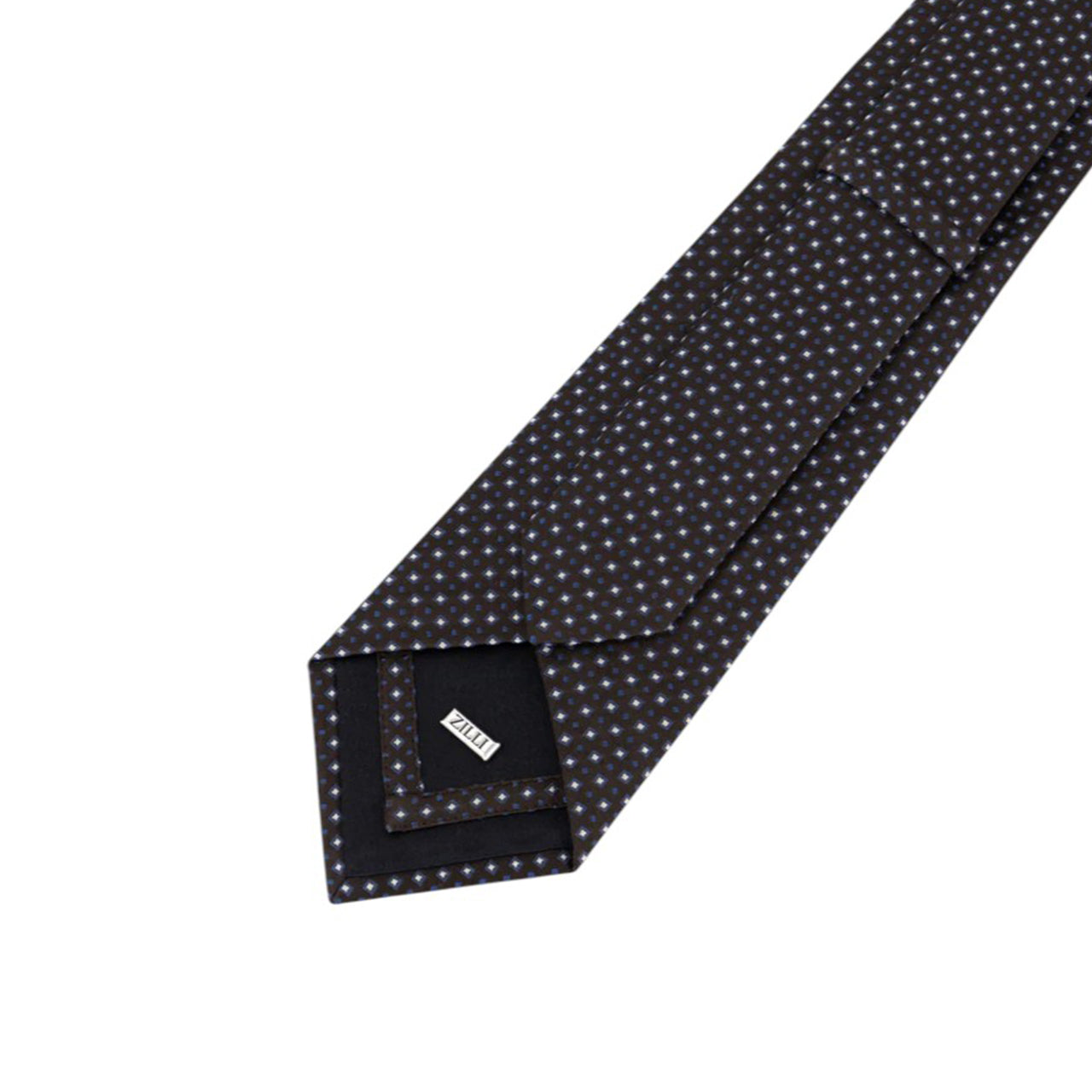 Wool Silk Tie Dark Brown