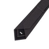 Wool Silk Tie Dark Brown