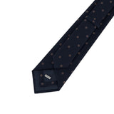 Wool Silk Pin Dot Tie Dark Blue