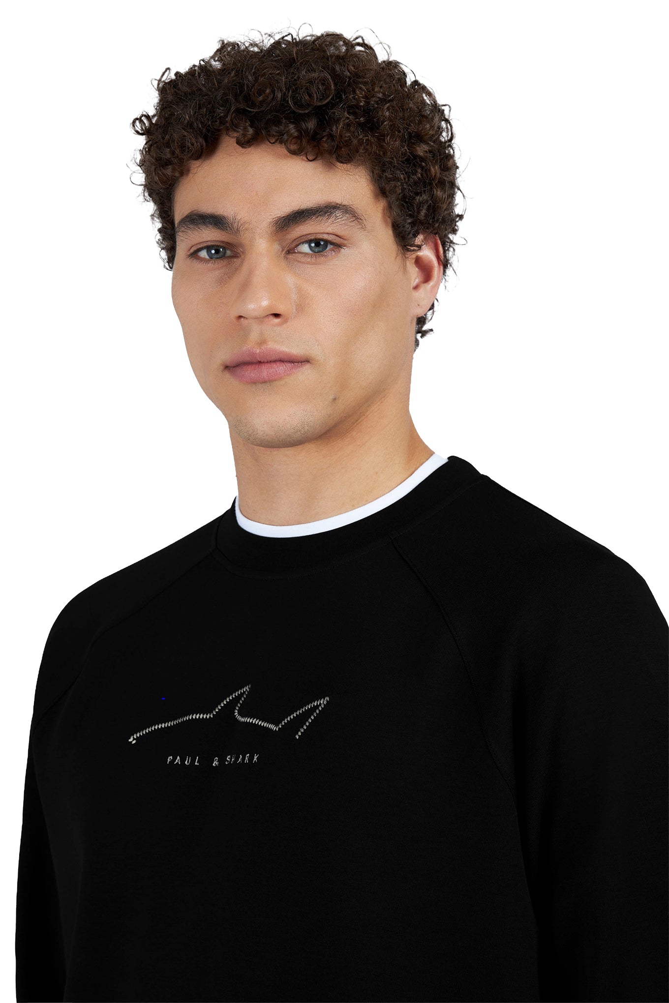 Cotton sweatshirt with Active Fleece and embroidered Shark