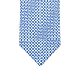 3-fold Tie in White Linked Pattern Silk - MO9962