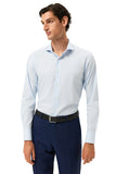 Slim Fit End-on-End Travel Shirt With Dublin Collar