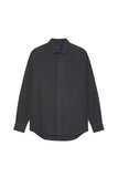 Regular Fit Overdye Poplin Shirt With Open Collar