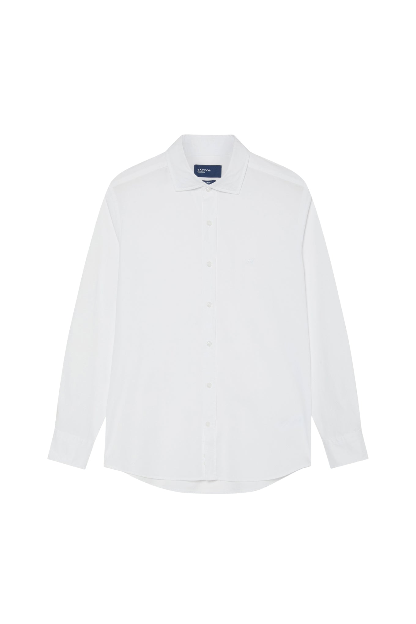 Slim Fit Soft Cotton Twill Shirt With Garment-Dyed Finish