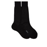 Black mid calf socks in cotton