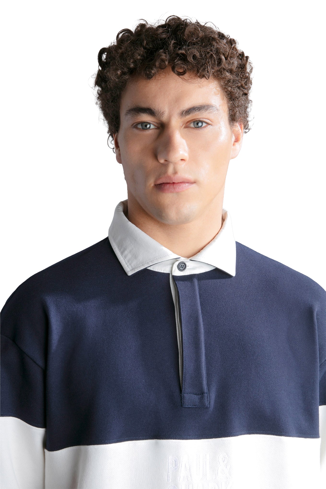 WINTER FLEECE COTTON POLO SHIRT WITH EMBROIDERY