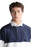 WINTER FLEECE COTTON POLO SHIRT WITH EMBROIDERY