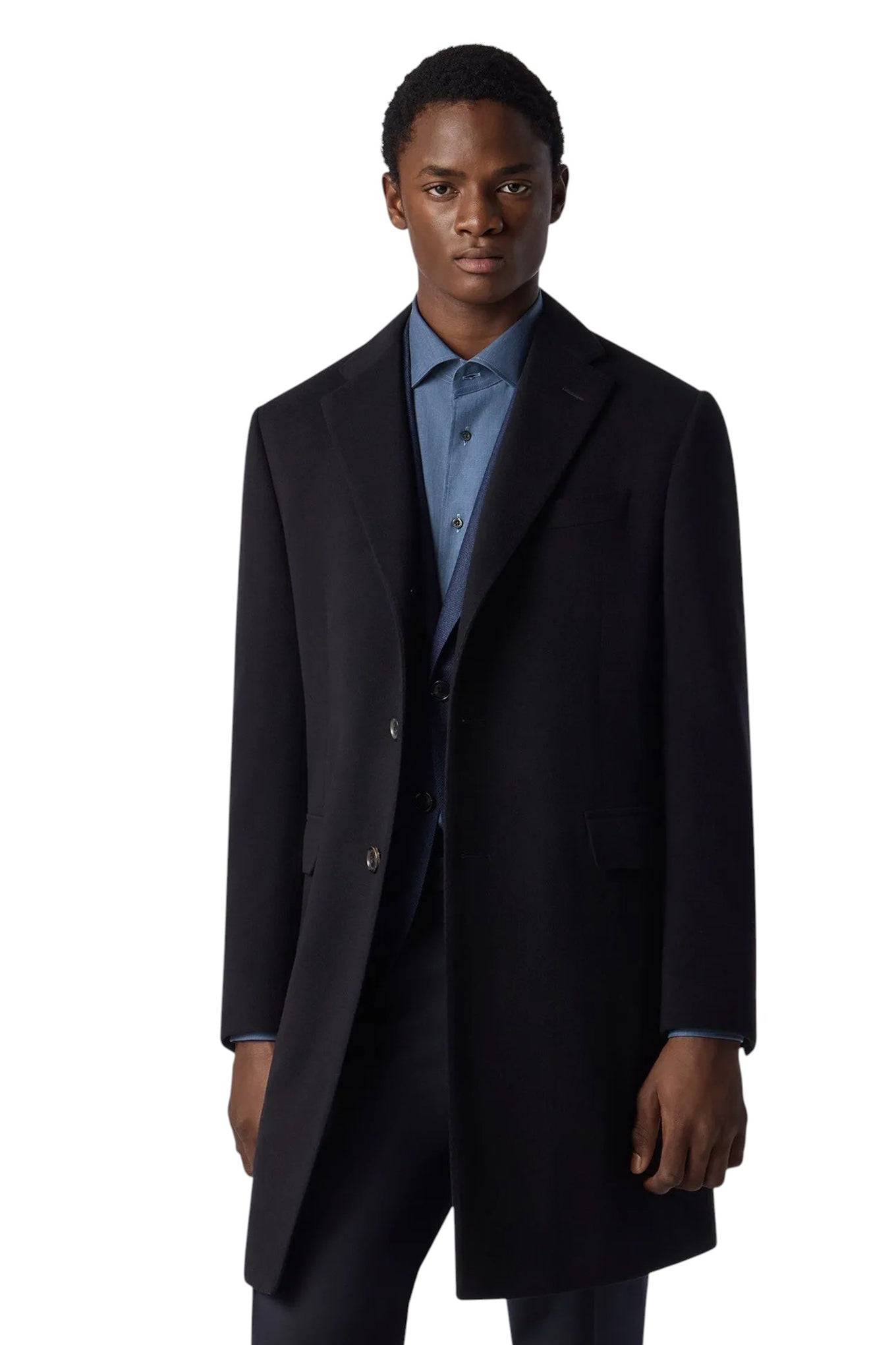 Black super fine wool beaver coat