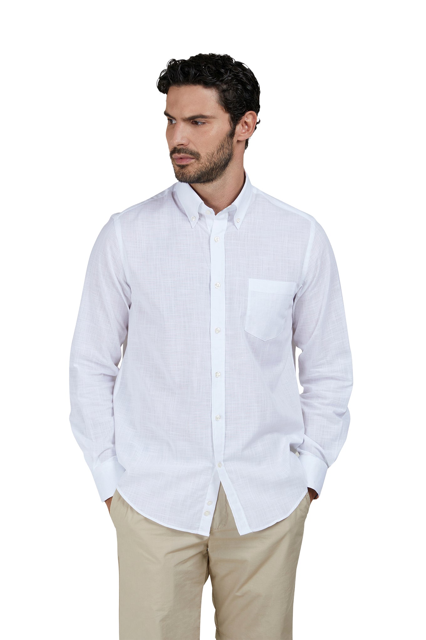 Camicia in cotone operato