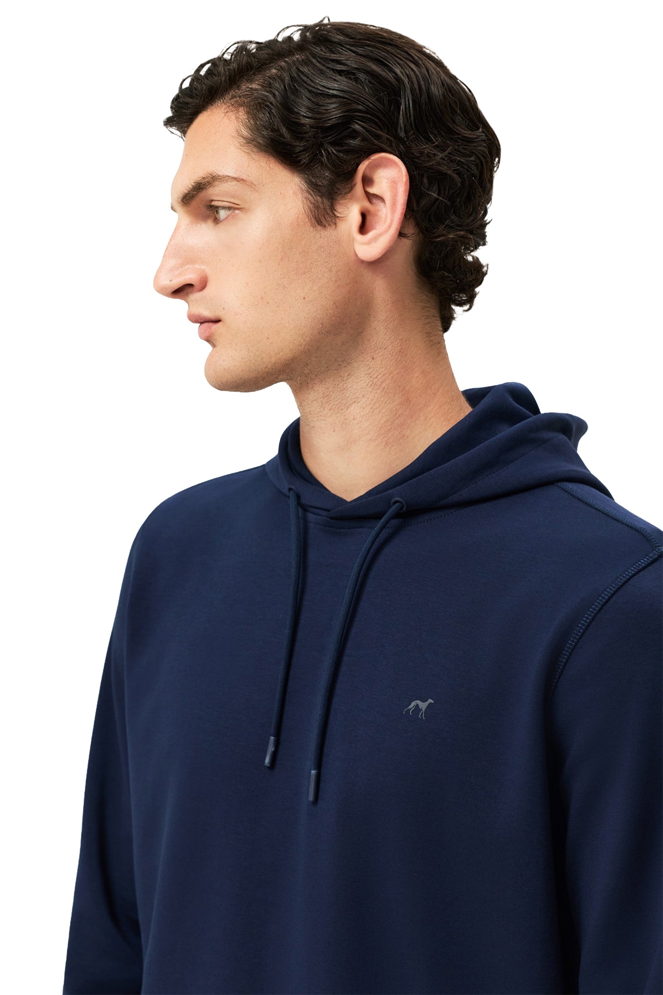 Cotton Fleece Hoodie With Chest Logo Print