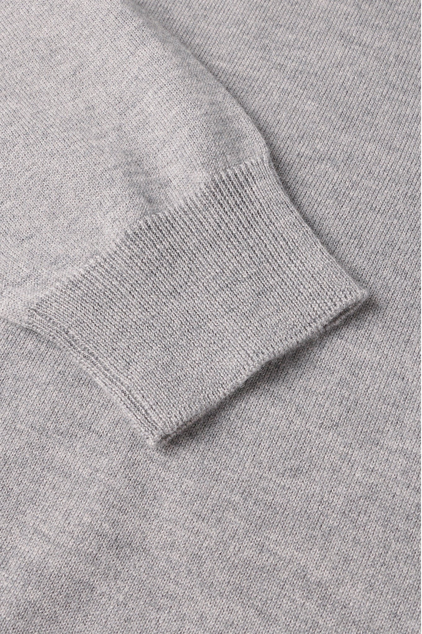 Gray extra fine merino wool turtleneck