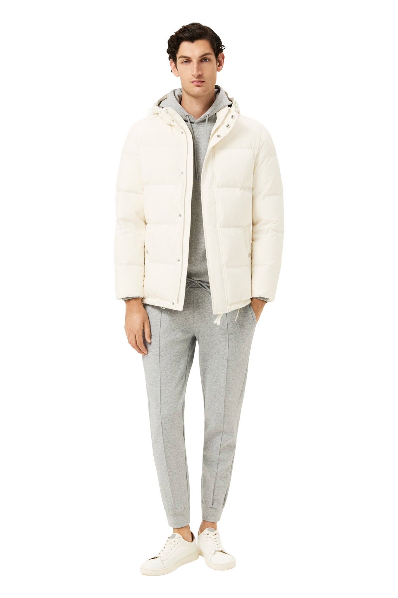 Down Puffer Jacket With Detachable Hood