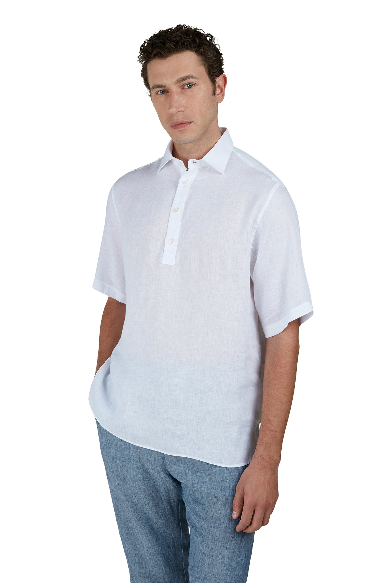 Linen popover shirt