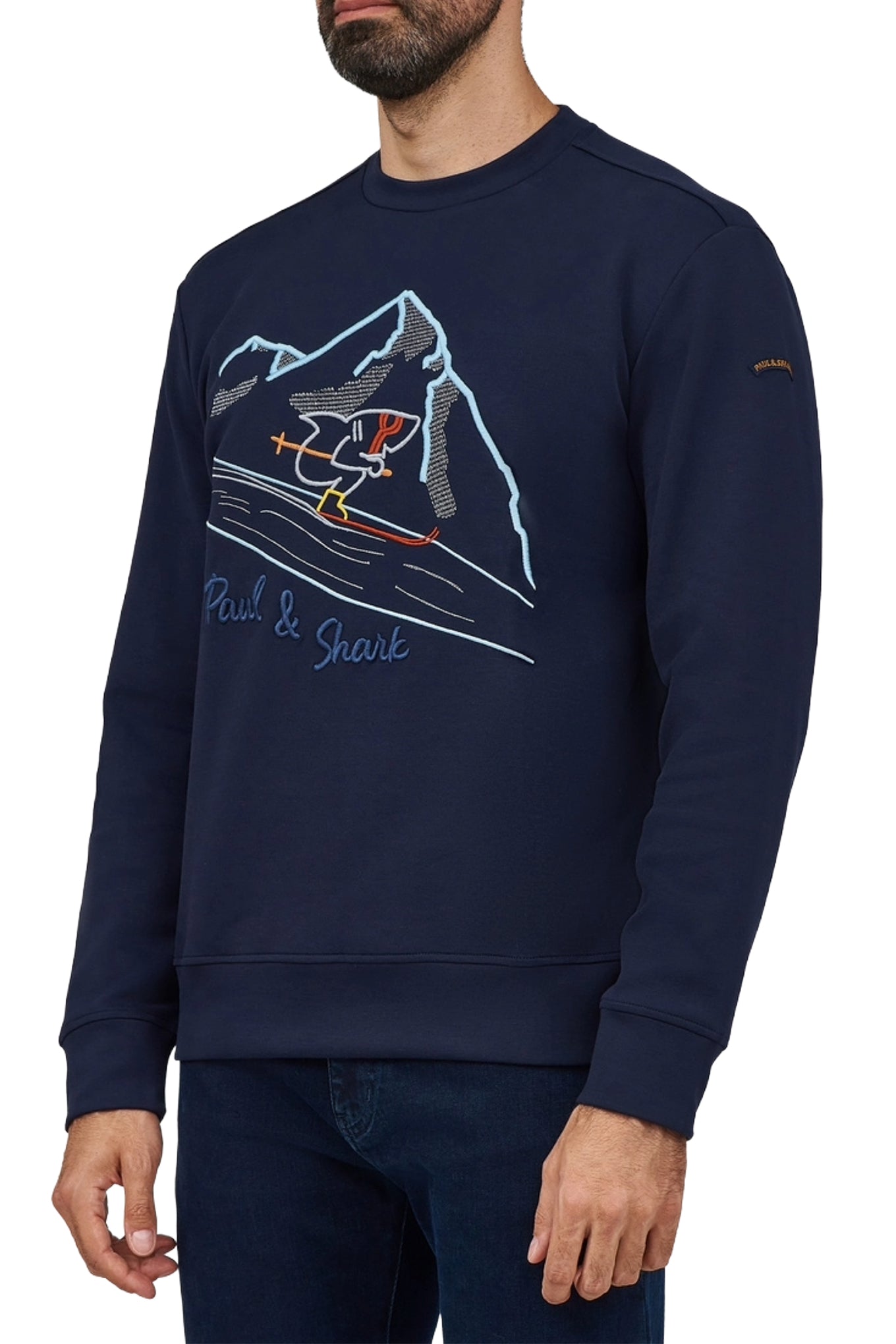 Paul & Shark Embroidered Ski Motif Sweatshirt