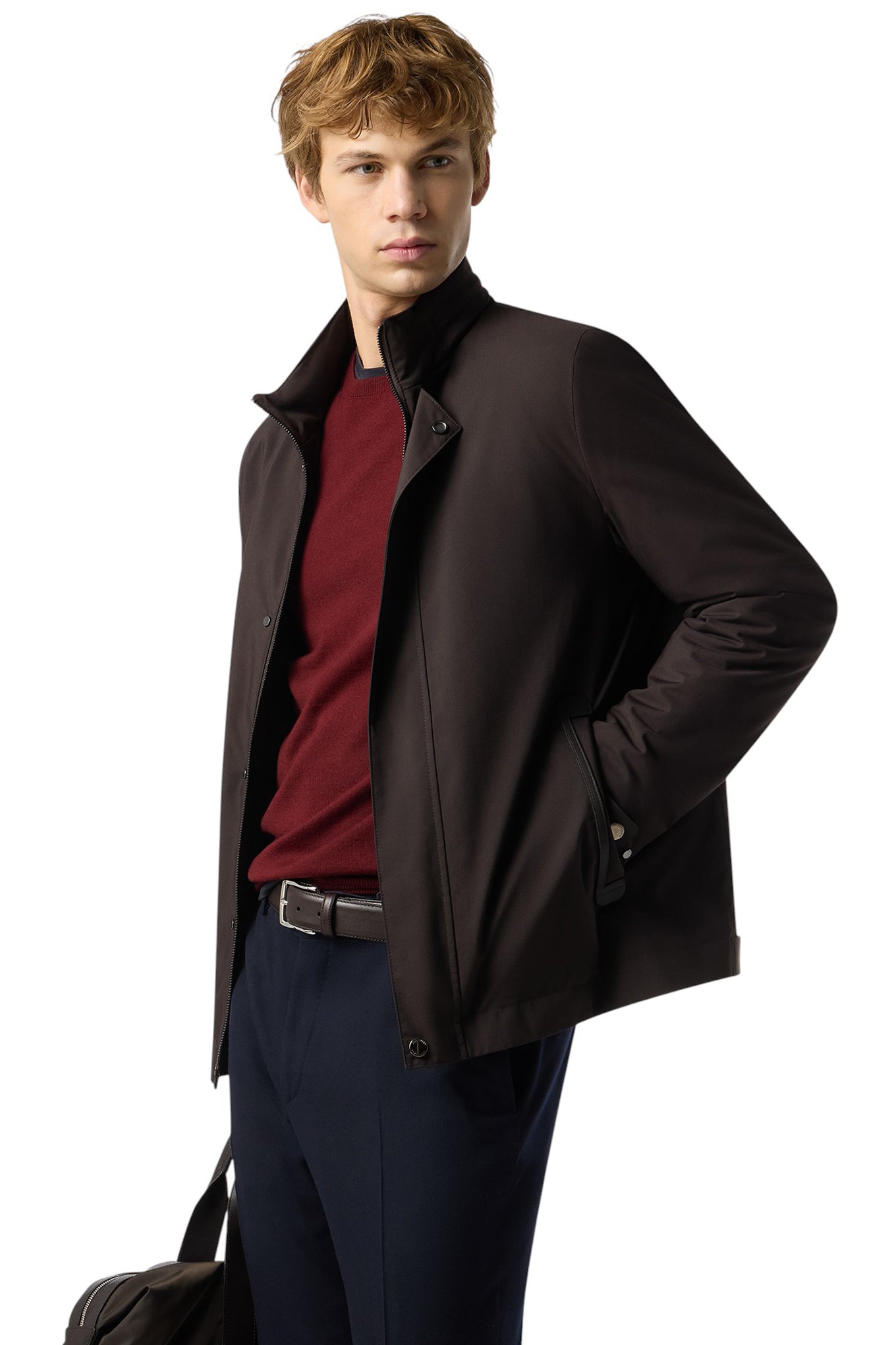 Brown technical fabric jacket