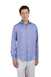 Camicia in lino con dettagli stampati