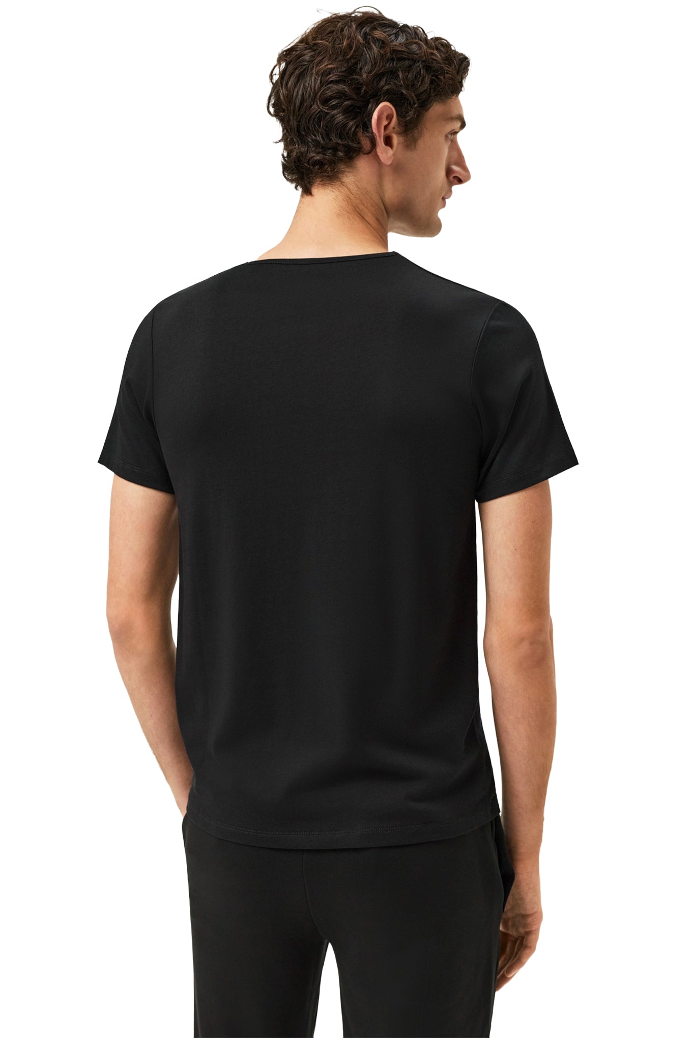 Mercerized Lyocell Cotton T Shirt With Sleeve Logo