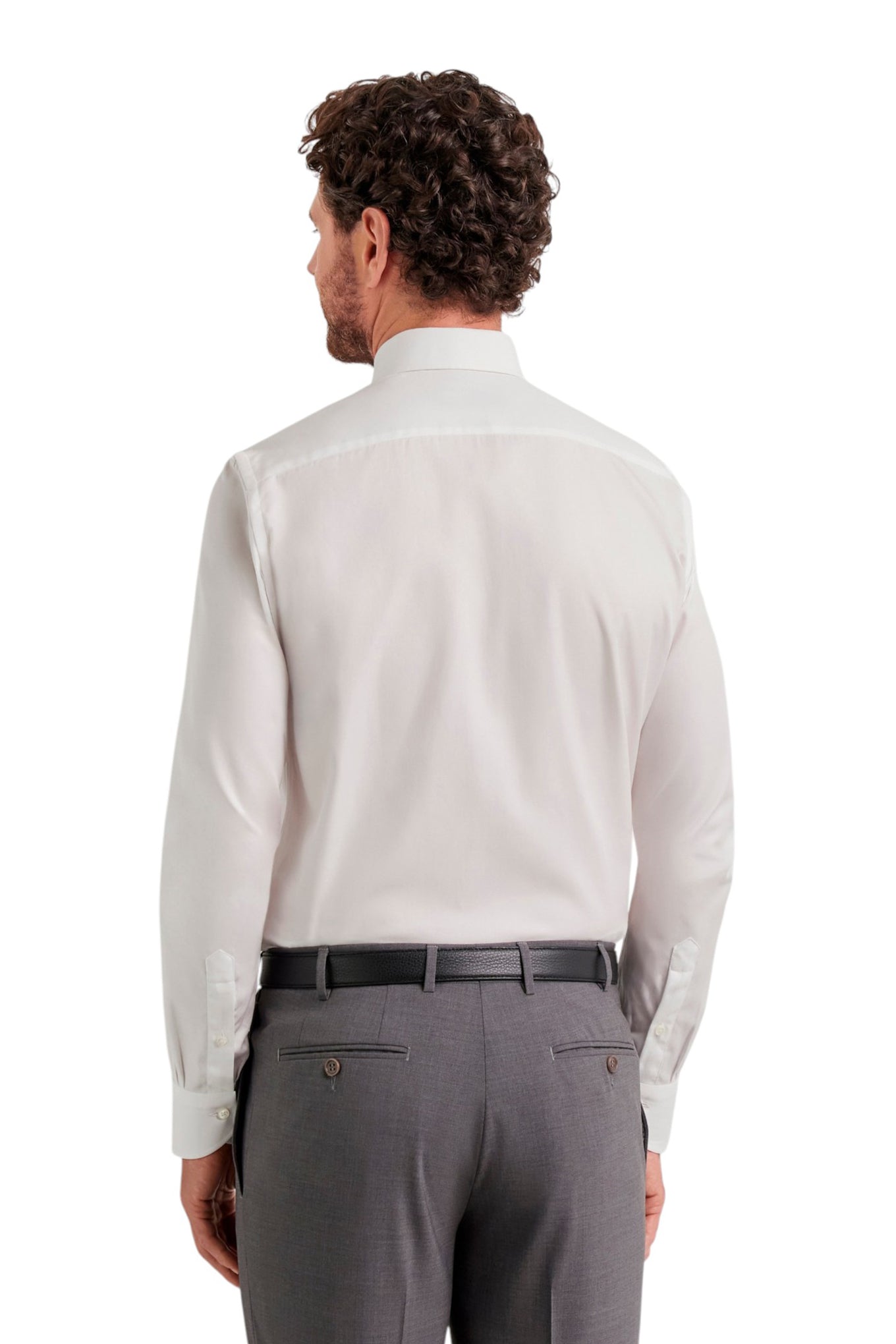 Regular-fit shirt in white cotton