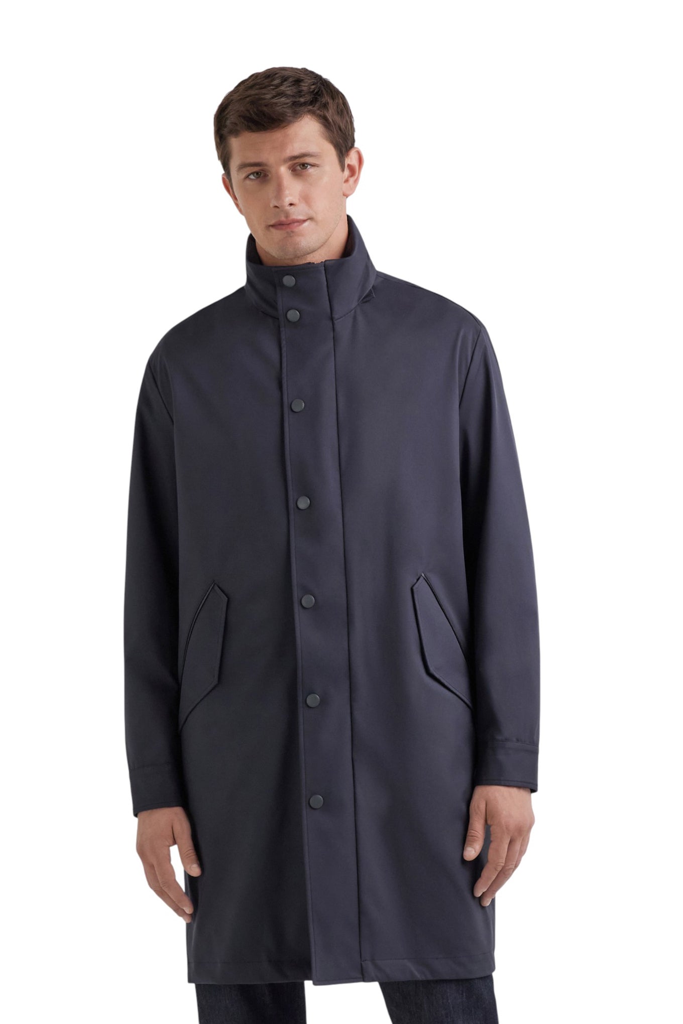 Blue technical fabric jacket