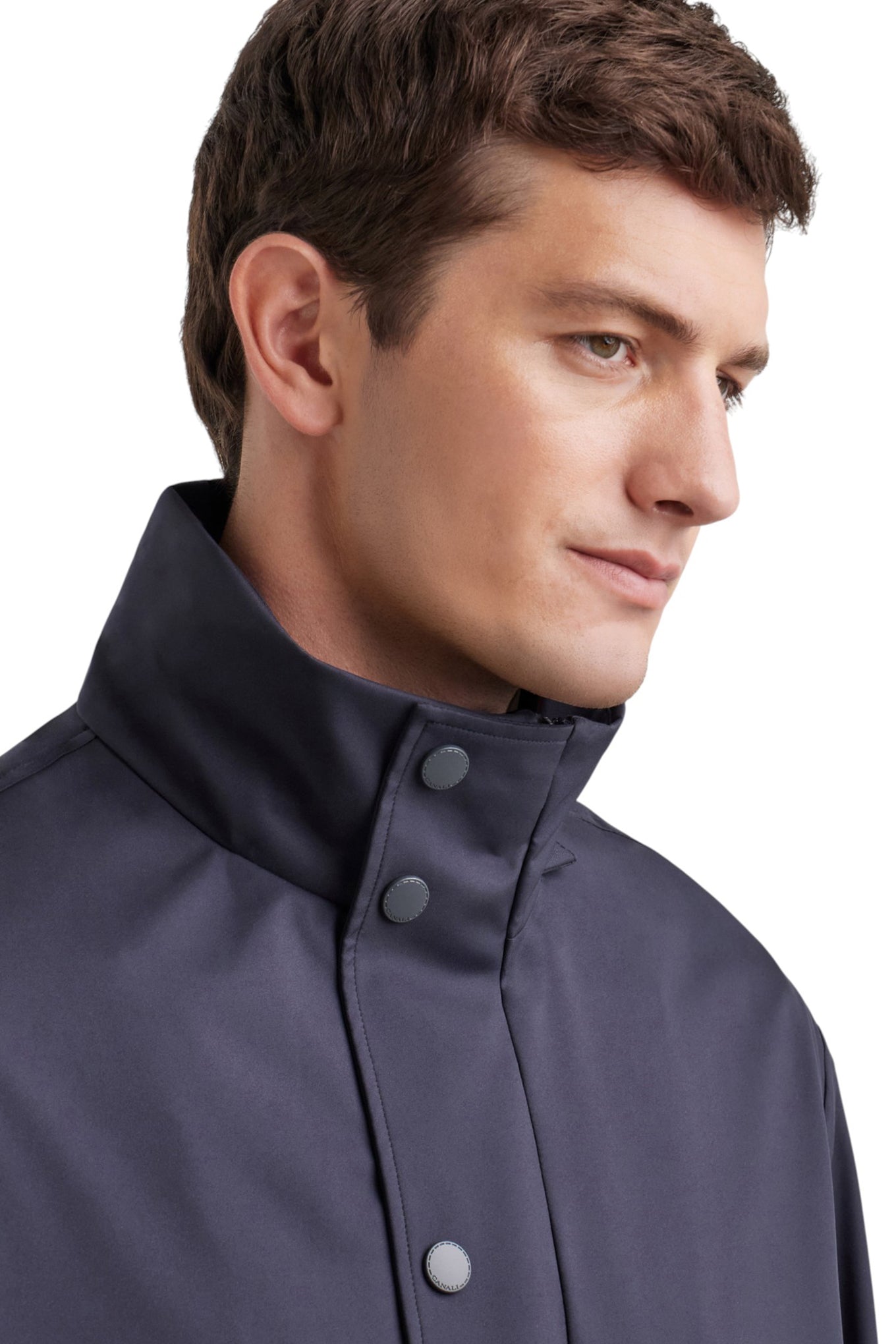 Blue technical fabric jacket