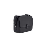 East West Camera Bag in black hammered calfskin