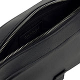 East West Camera Bag in black hammered calfskin