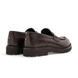 Dark brown smooth calfskin College loafers