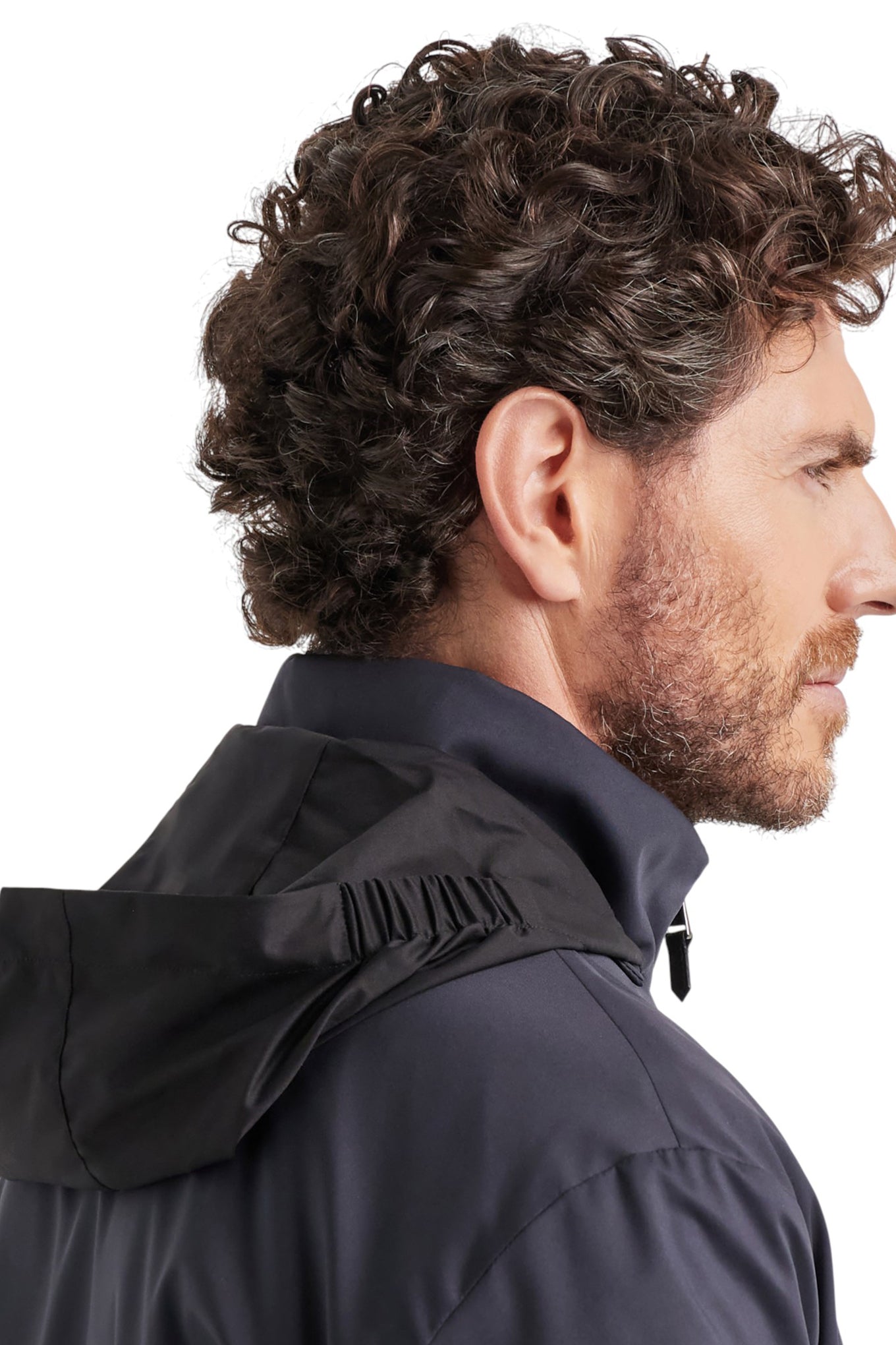 Canali Nuvola blue technical fabric jacket