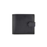 Black wallet in hammered calfskin