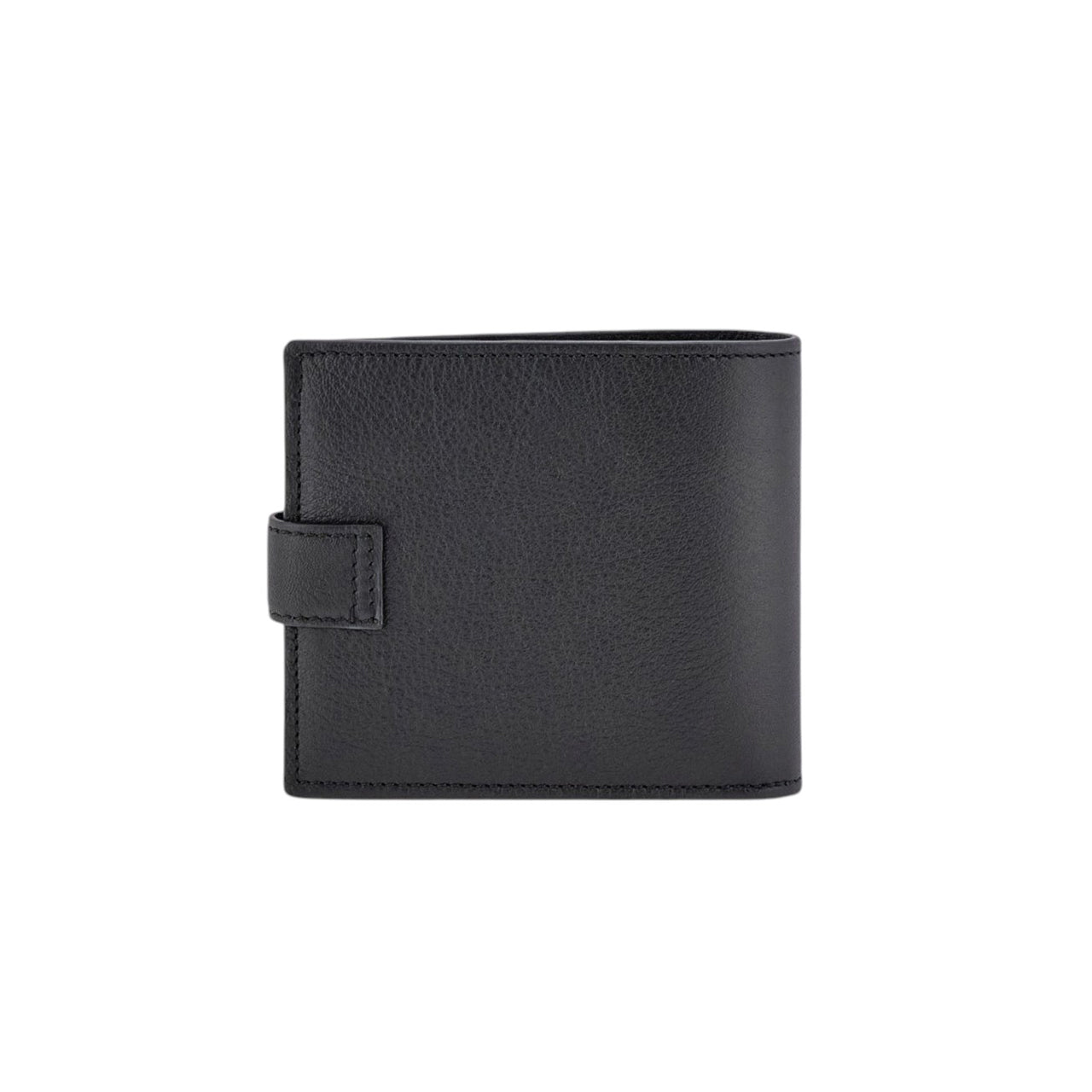 Black wallet in hammered calfskin