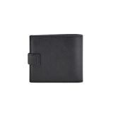Black wallet in hammered calfskin