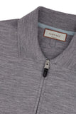 Gray melange polo in pure 120s Impeccabile wool