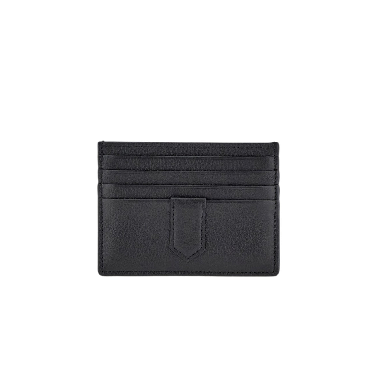 Black hammered calfskin card holder