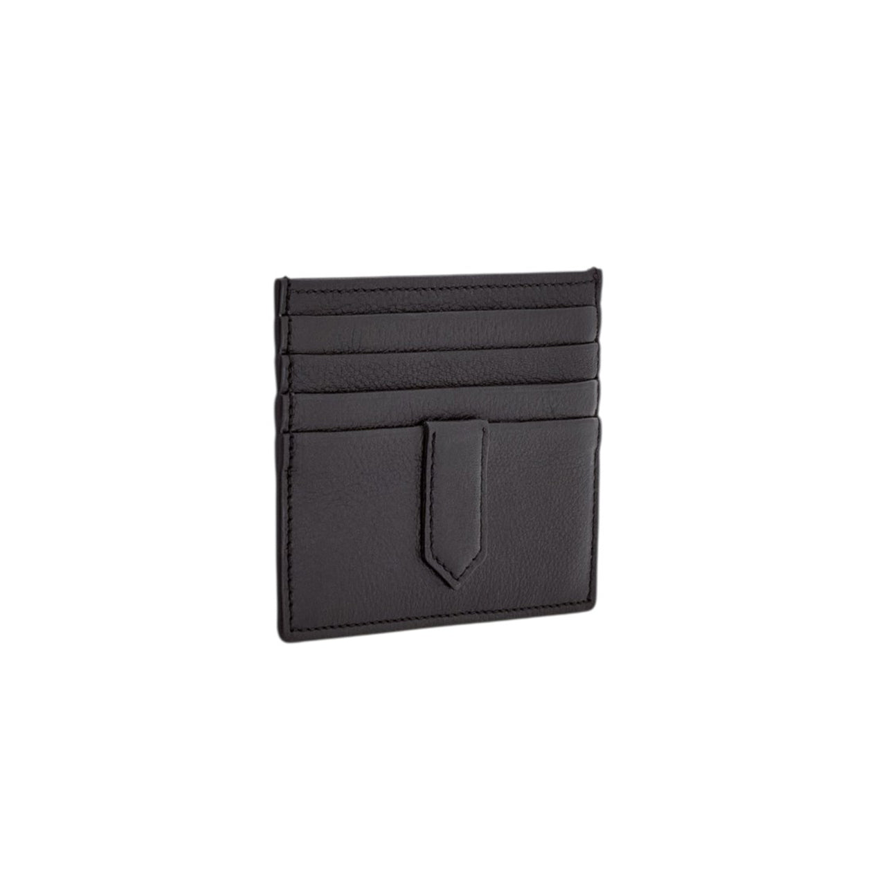 Black hammered calfskin card holder