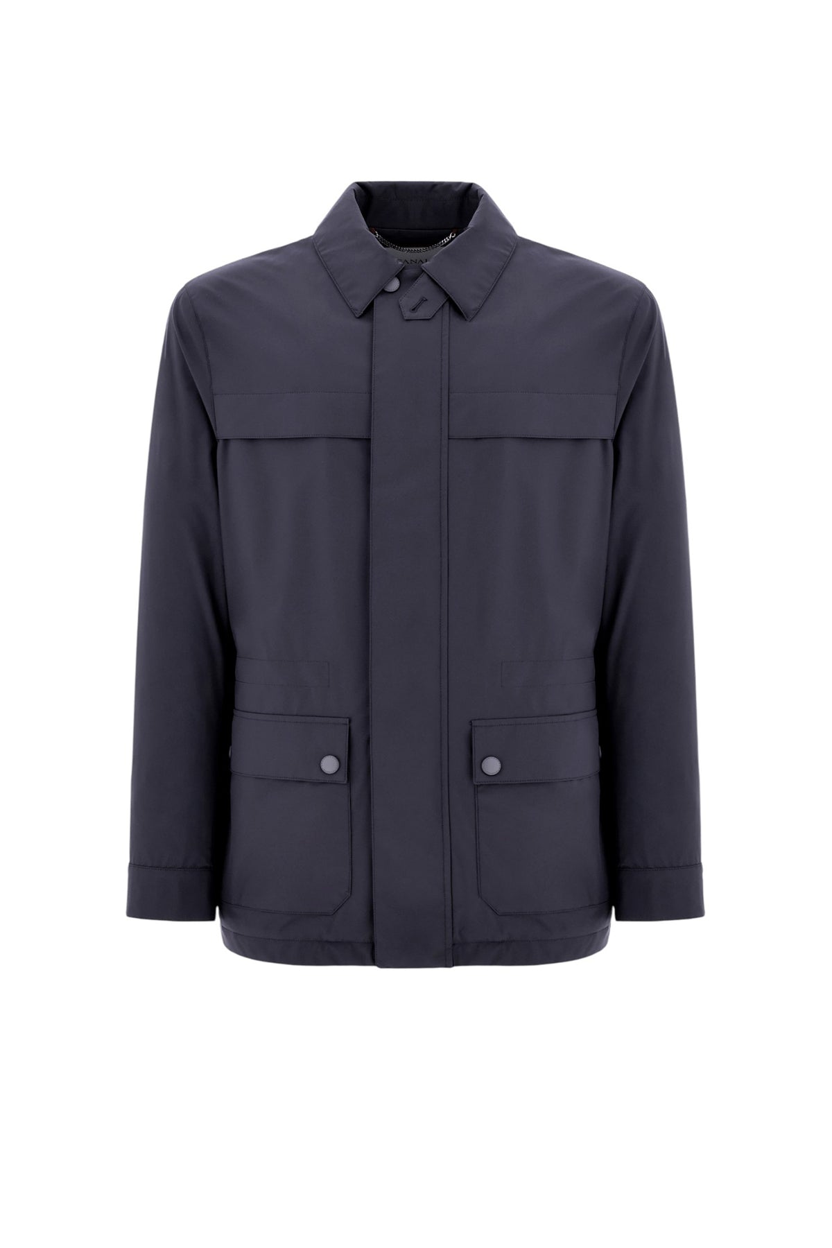 Canali Nuvola Maestrale blue technical fabric field jacket