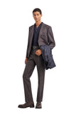 Canali Nuvola dark navy garment-dyed wool and silk polo shirt