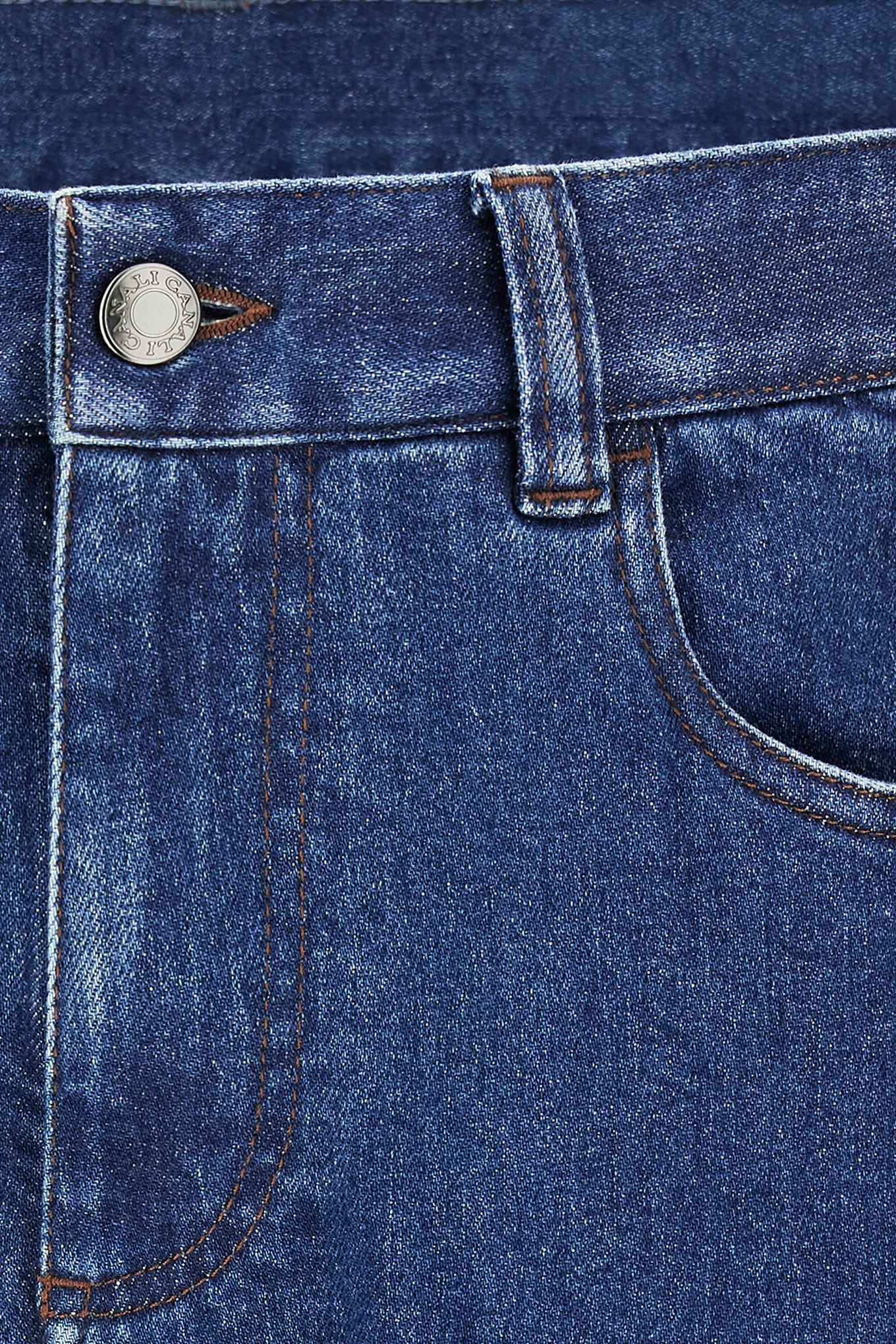 Regular fit medium blue fivepocket denim