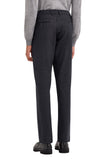 Charcoal gray flannel Impeccabile wool drawstring chinos