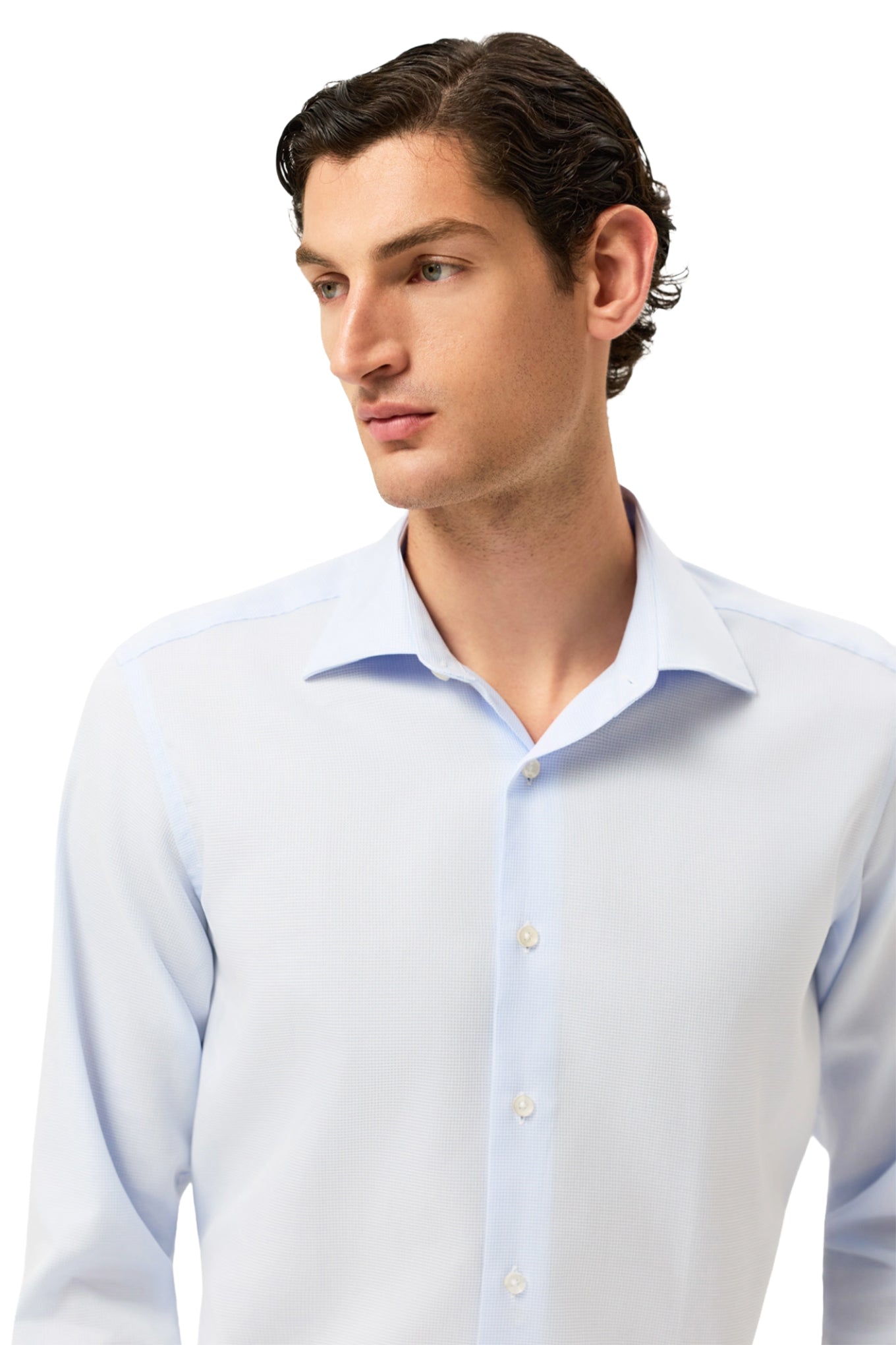 Slim Fit Dobby Formal Shirt With Oxford Collar
