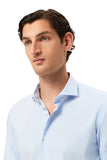 Slim Fit Striped Travel Shirt With Dublin Collar