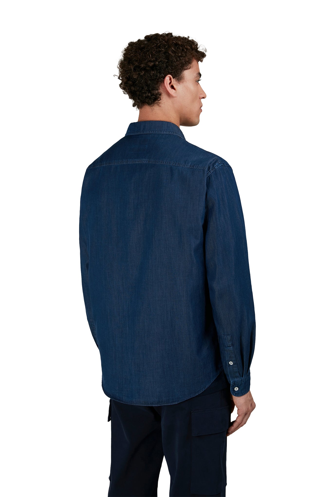 X Soft shirt in Giza Cotton light denim