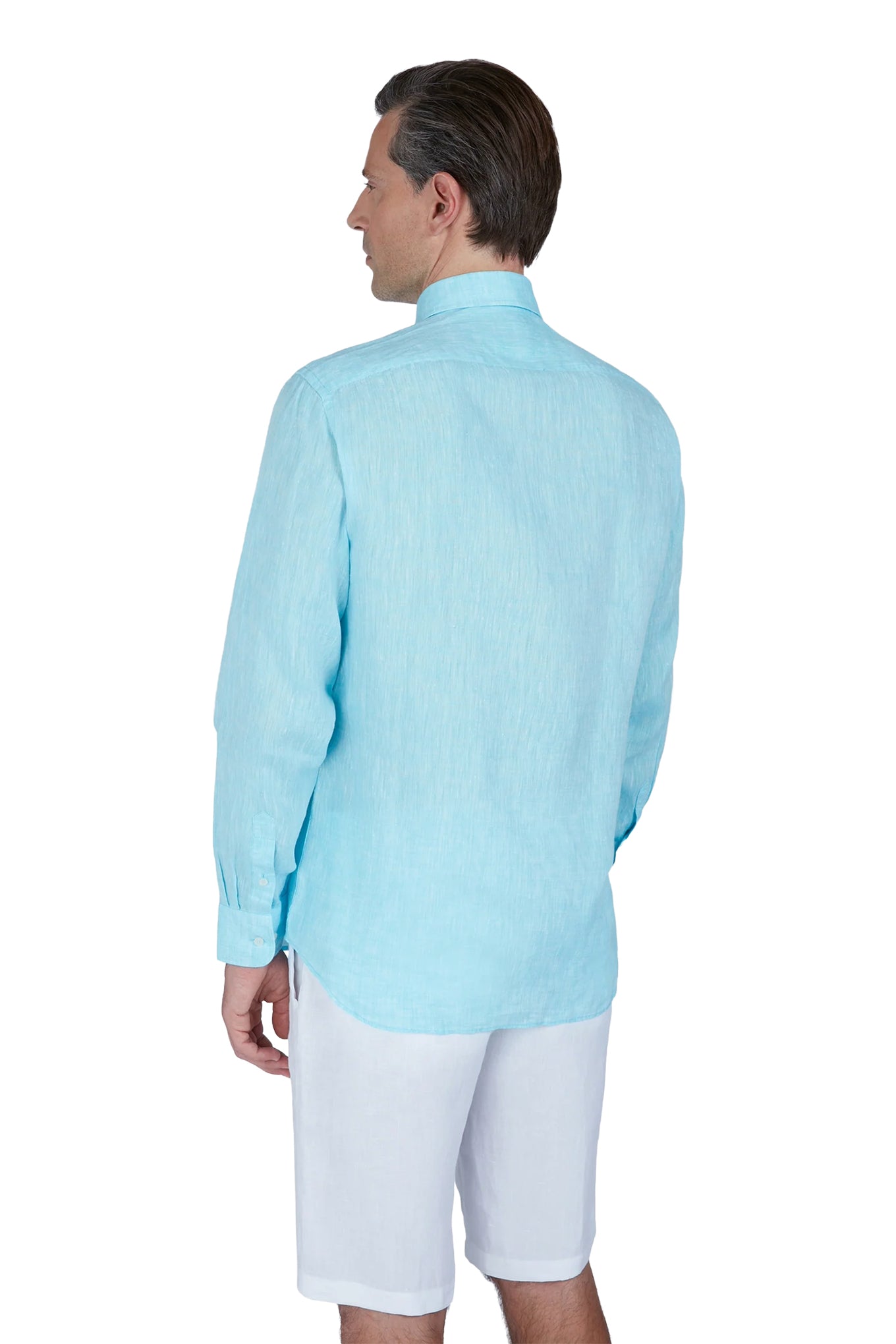 PAUL AND SHARK Solid long sleeve linen shirt